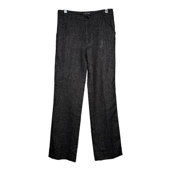 Balenciaga Black Grey Wool Linen Blend Trousers Size 36/4 - Picture 1 of 9